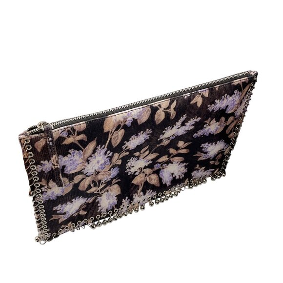 Zimmermann Black Lavender Floral Embellished Envelope Clutch - Picture 5 of 13